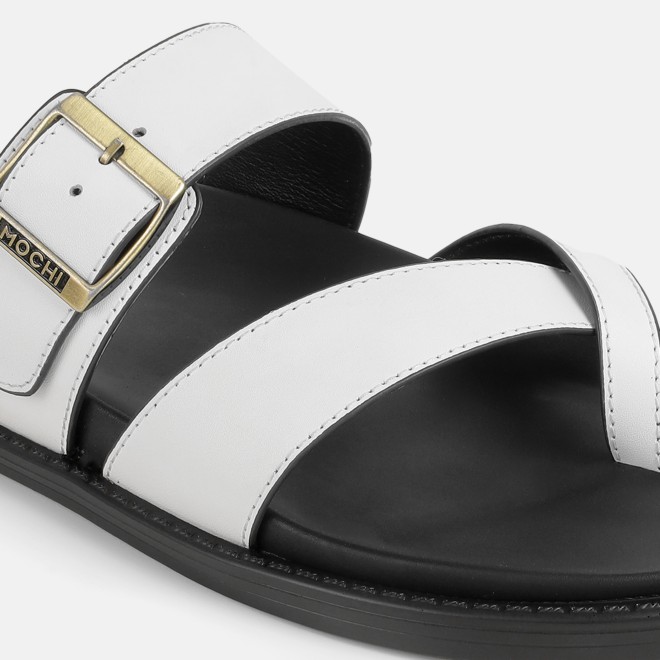 Mochi Men White Casual Slippers (SKU: 16-1341-16-42)