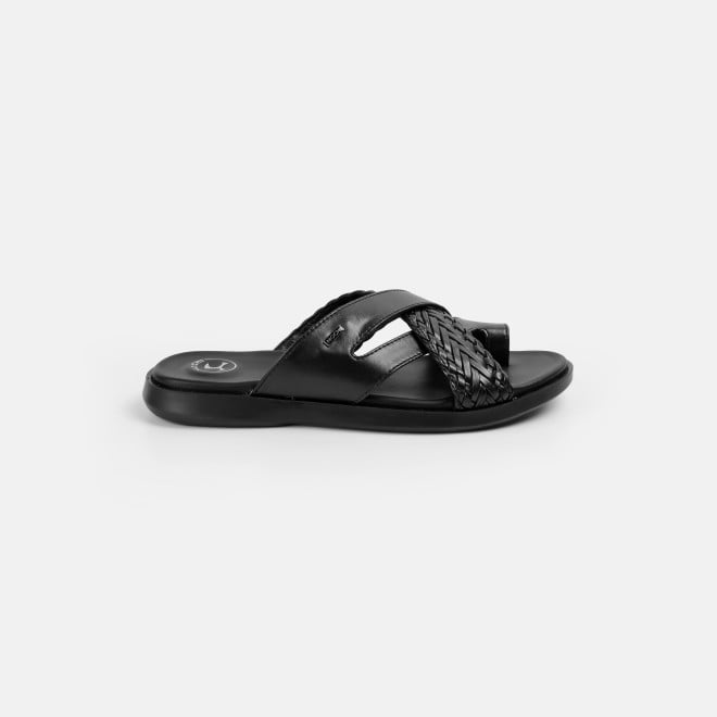 Mochi Men Black Casual Slippers (SKU: 16-1342-11-40)