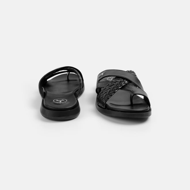 Mochi Men Black Casual Slippers (SKU: 16-1342-11-40)