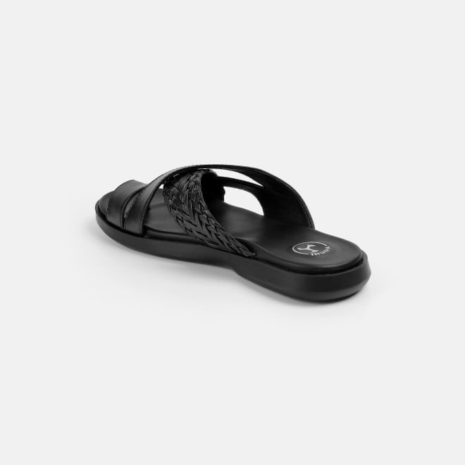 Mochi Men Black Casual Slippers (SKU: 16-1342-11-40)