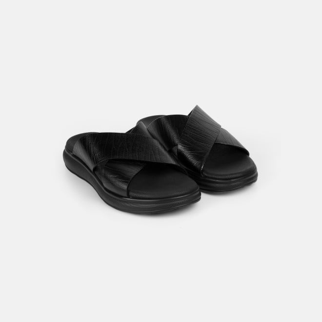 Mochi Men Black Casual Slippers (SKU: 16-1343-11-41)