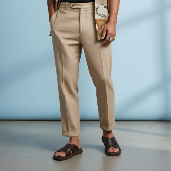 Mochi Men Brown Casual Slippers (SKU: 16-1343-12-40)