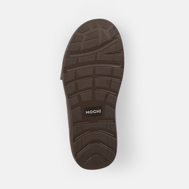 Mochi Men Brown Casual Slippers (SKU: 16-1343-12-40)