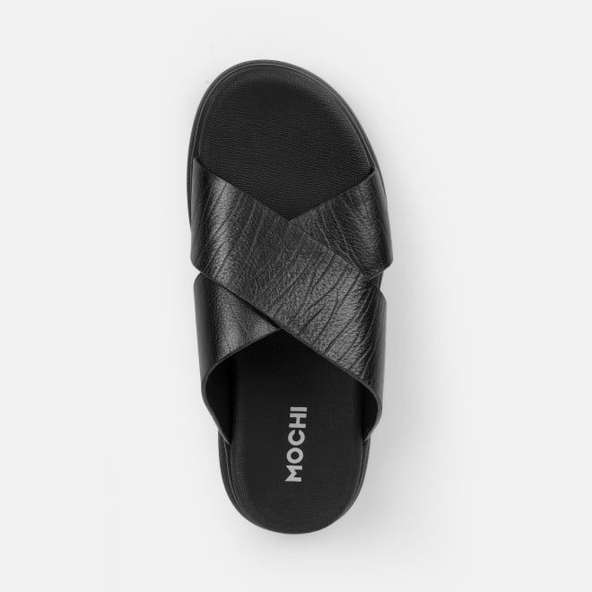 Mochi Men Black Casual Slippers (SKU: 16-1343-11-41)