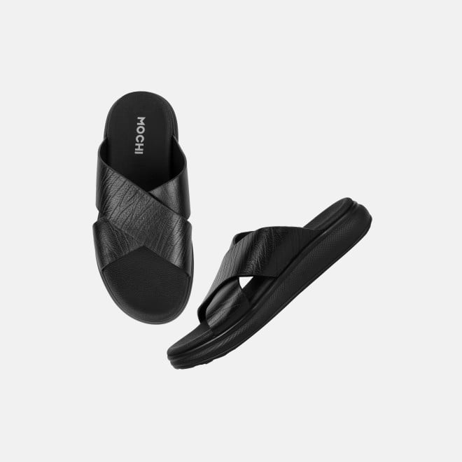 Mochi Men Black Casual Slippers (SKU: 16-1343-11-41)