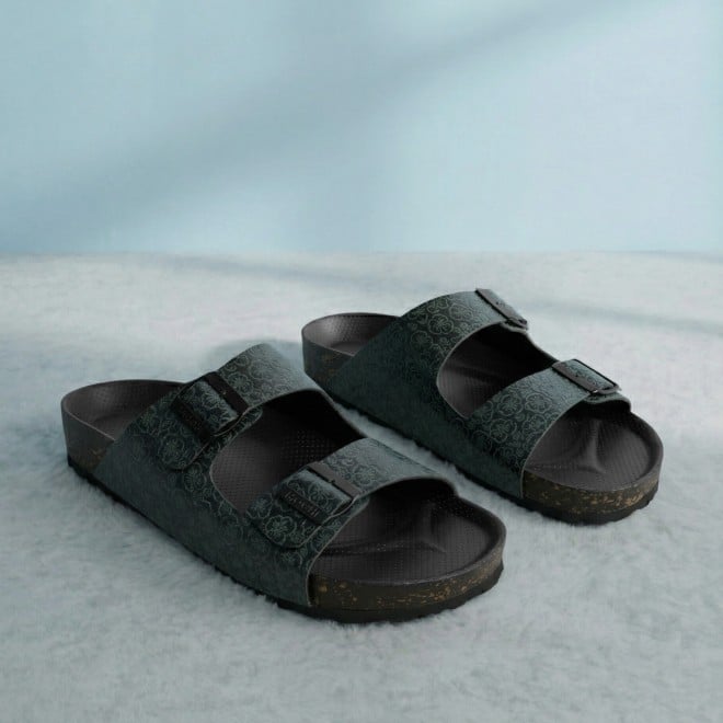 Mochi Men Olive Casual Slippers