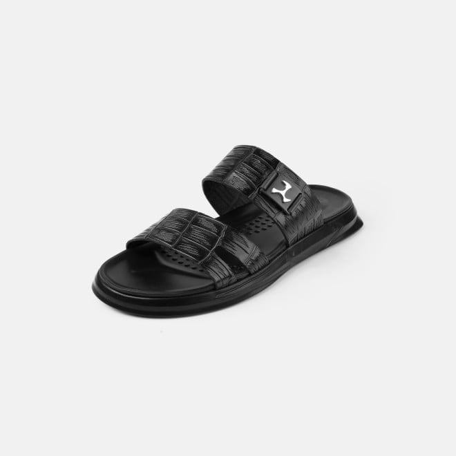 Mochi Men Black Casual Slippers (SKU: 16-1380-11-40)