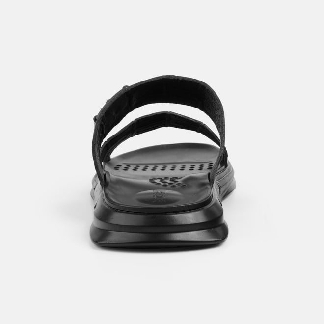 Mochi Men Black Casual Slippers (SKU: 16-1380-11-40)