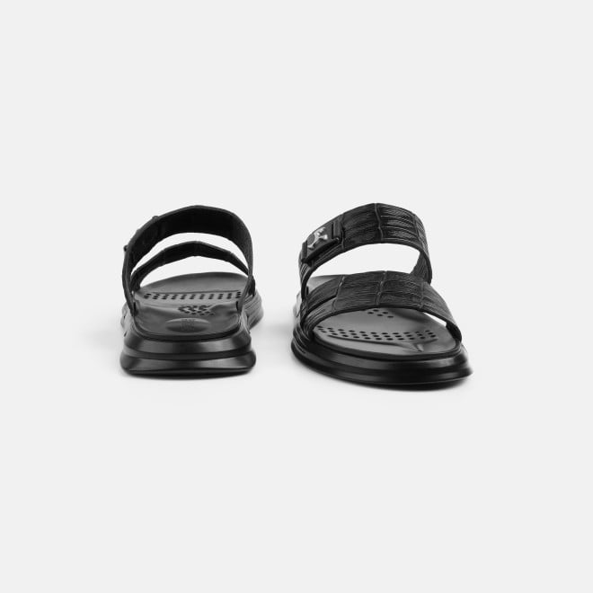 Mochi Men Black Casual Slippers (SKU: 16-1380-11-40)