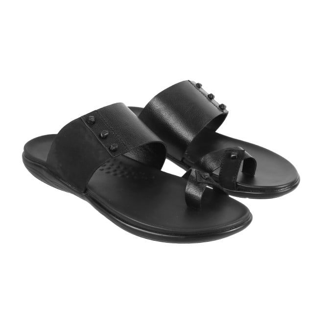 Mochi Men Black Casual Slippers (SKU: 16-158L-11-46)