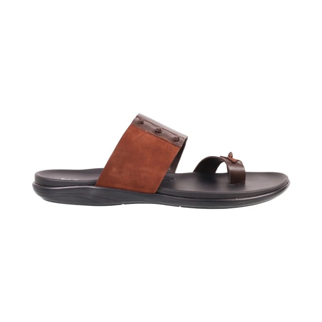 Mochi Men Brown Casual Slippers (SKU: 16-158L-12-46)
