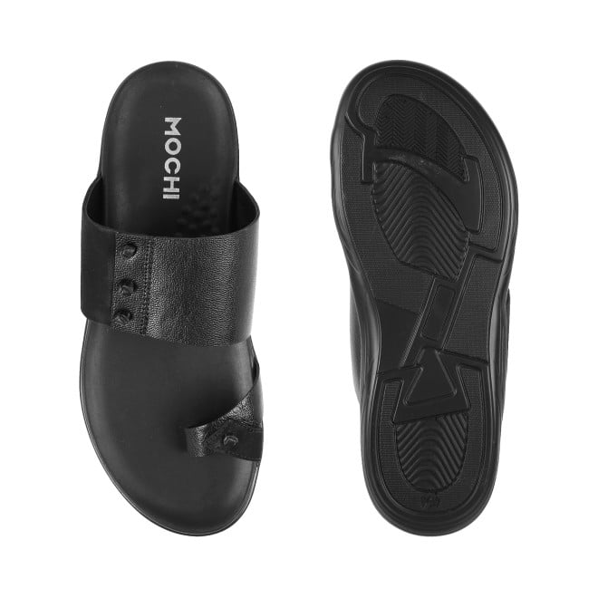 Mochi Men Black Casual Slippers (SKU: 16-158L-11-46)