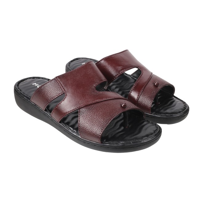 Mochi Men Wine Casual Slippers