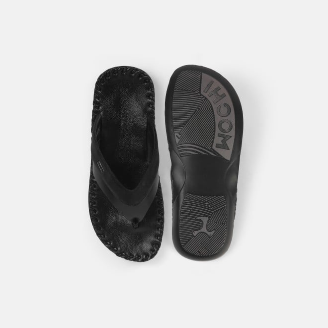 Mochi Men Black Casual Slippers (SKU: 16-2-11-41)