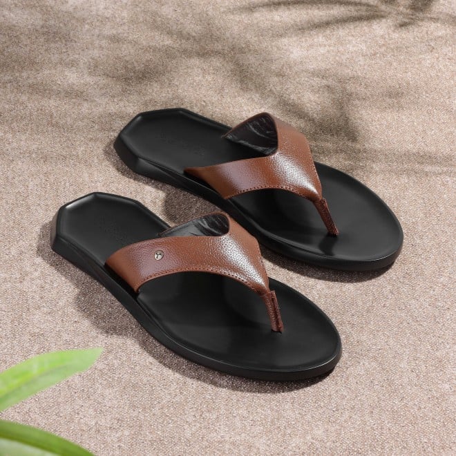 Mochi Men Tan Casual Slippers (SKU: 16-204-23-40)