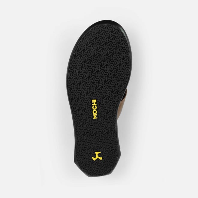Mochi Men Tan Casual Slippers (SKU: 16-204-23-40)