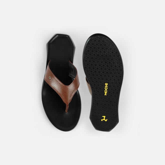 Mochi Men Tan Casual Slippers (SKU: 16-204-23-40)