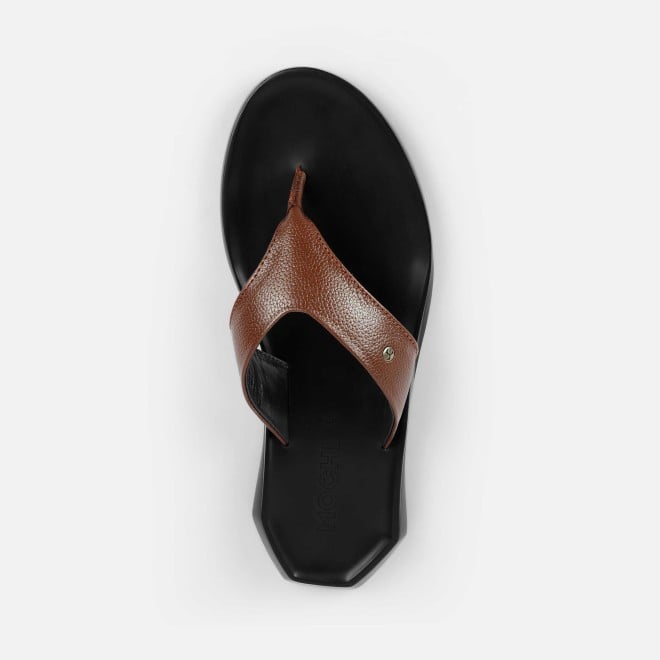 Mochi Men Tan Casual Slippers (SKU: 16-204-23-40)
