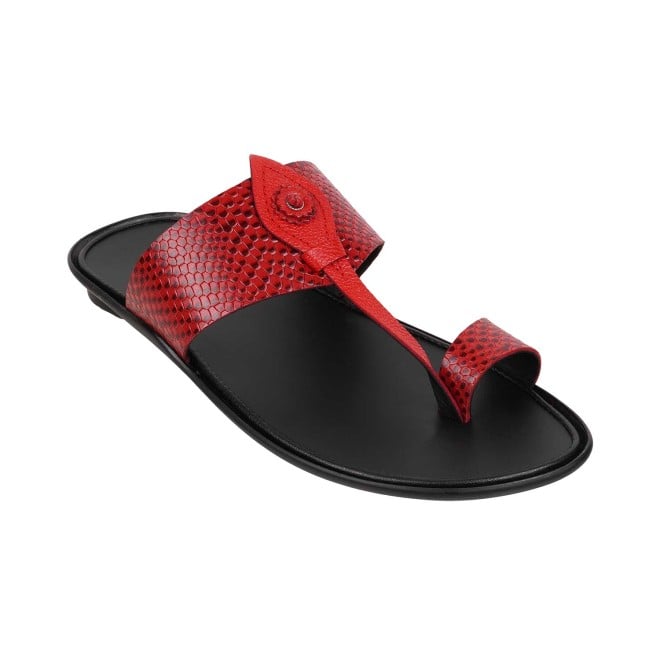 Mochi Men Red Casual Slippers & Flip Flops