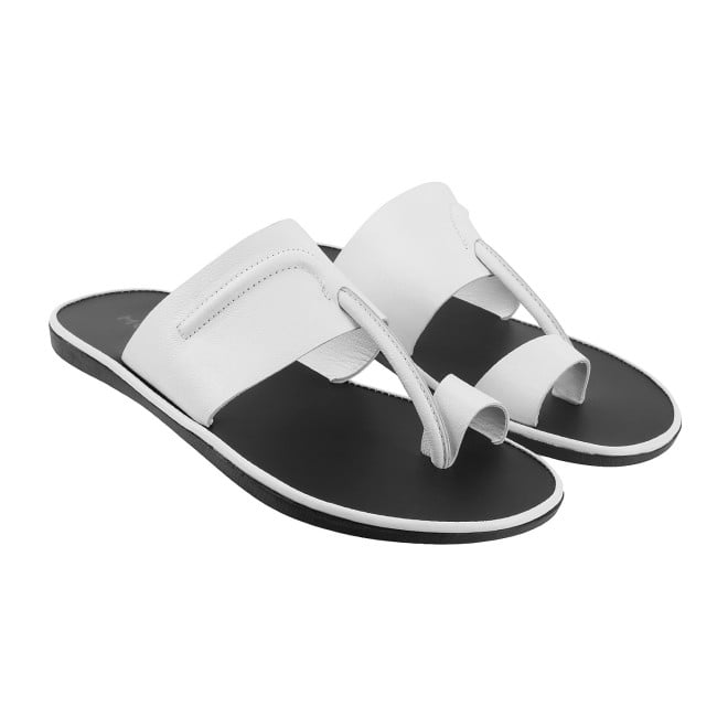 Mochi Men White Ethnic Slip Ons