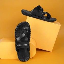 Men Black Casual Slippers