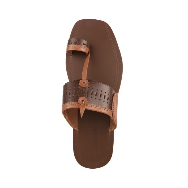 Mochi Men Tan Ethnic Kolhapuris (SKU: 16-333-23-40)