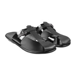 Men Black Casual Slippers