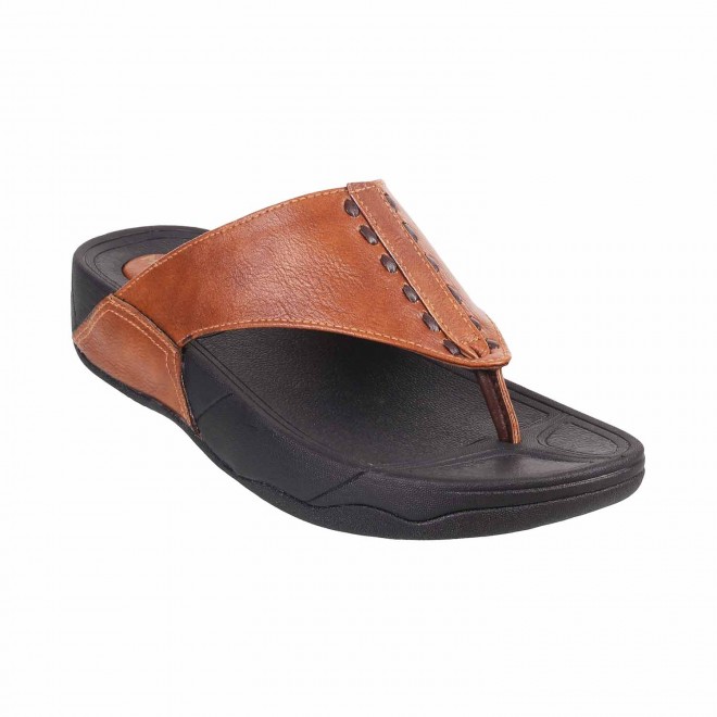 Mochi Tan Casual Slippers for Men