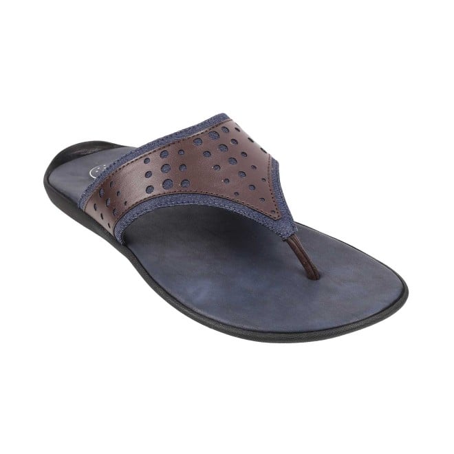 Mochi Brown Casual Slippers for Men