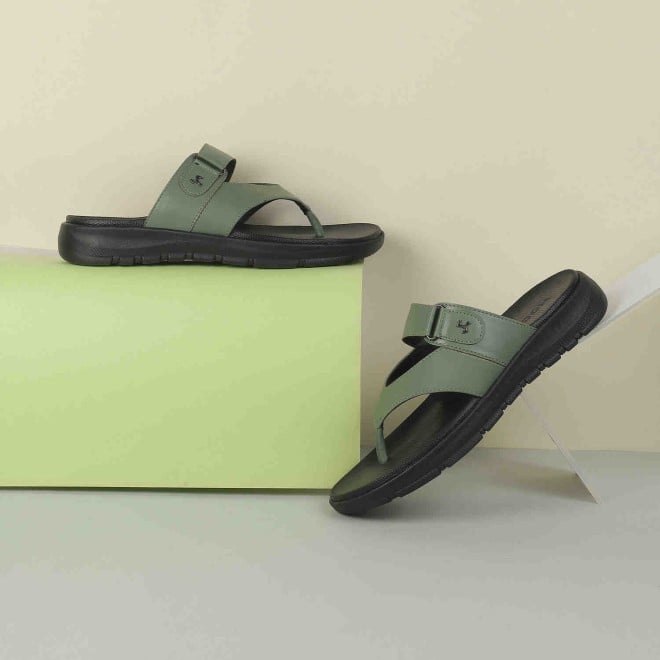 Mochi Men Green Casual Slippers & Flip Flops (SKU: 16-607-21-41)