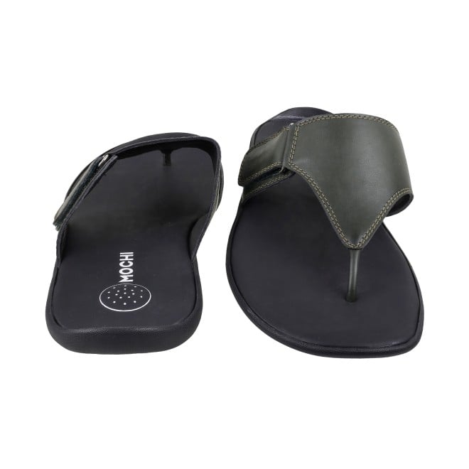 Mochi Men Olive Casual Thong (SKU: 16-6393L-49-46)