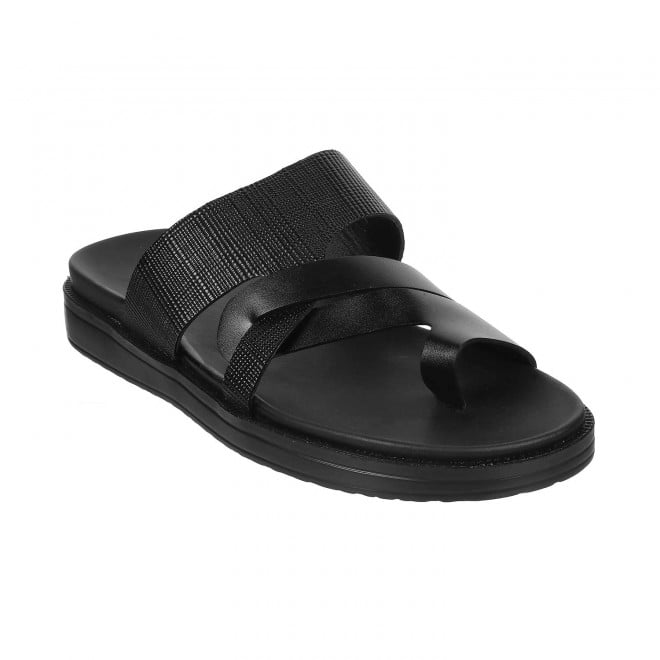 Buy Mochi Men Black Casual Slippers Online - Mochi-Shoes