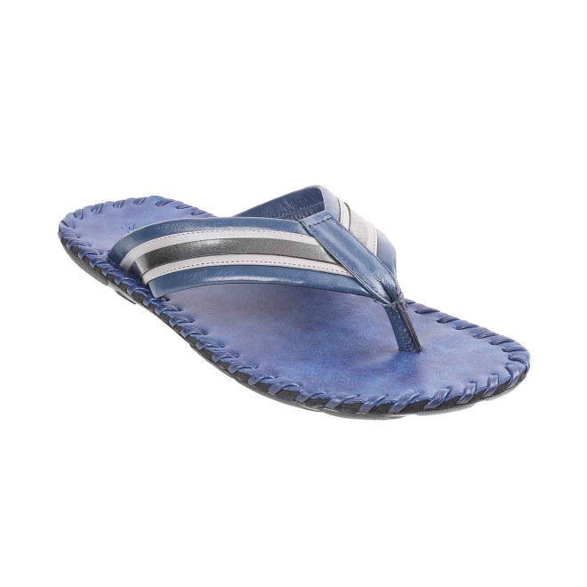 Mochi Blue Casual Slippers for Men