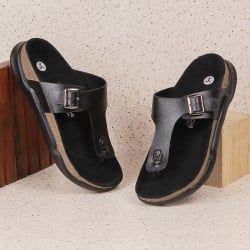 Men Black Casual Slippers