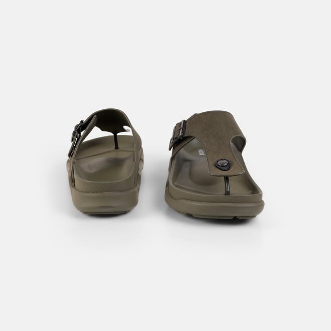 Mochi Men Green Casual Slippers (SKU: 16-753-21-40)