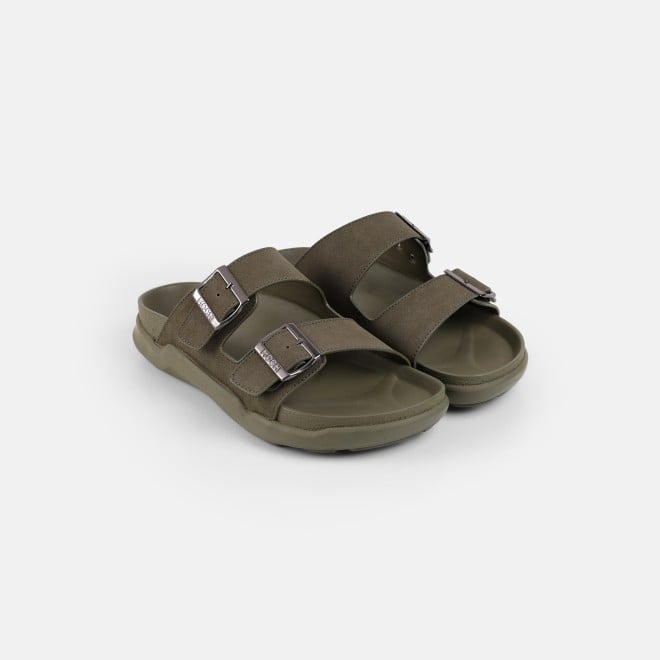 Mochi Men Green Casual Slippers (SKU: 16-754-21-40)
