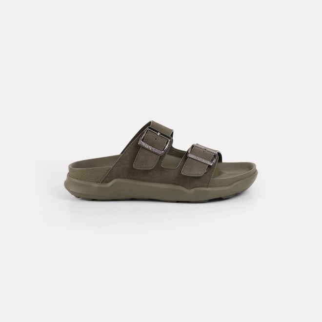 Mochi Men Green Casual Slippers (SKU: 16-754-21-40)