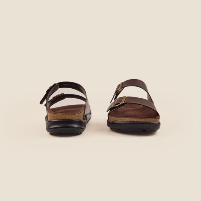 Mochi Men Brown Casual Slippers (SKU: 16-754-12-40)