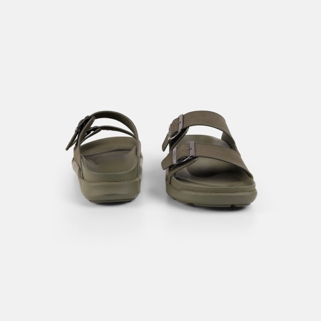 Mochi Men Green Casual Slippers (SKU: 16-754-21-40)
