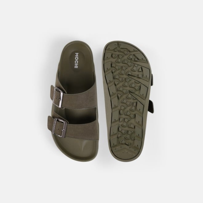 Mochi Men Green Casual Slippers (SKU: 16-754-21-40)