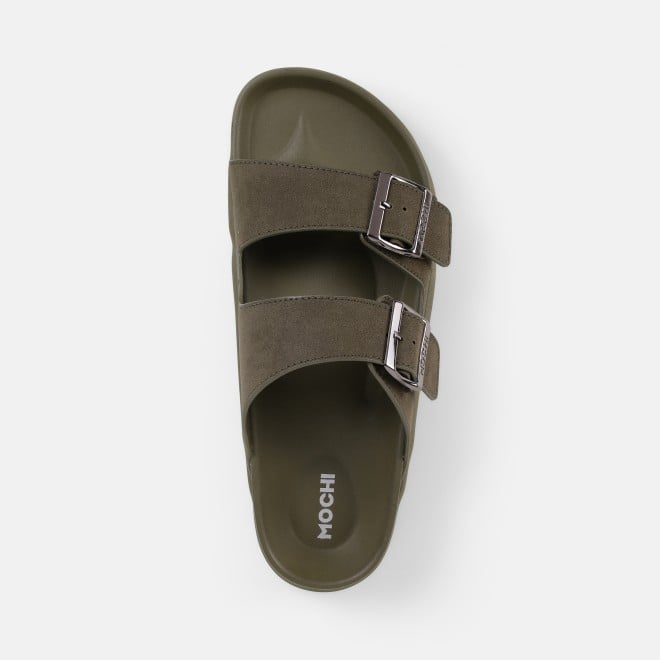 Mochi Men Green Casual Slippers (SKU: 16-754-21-40)