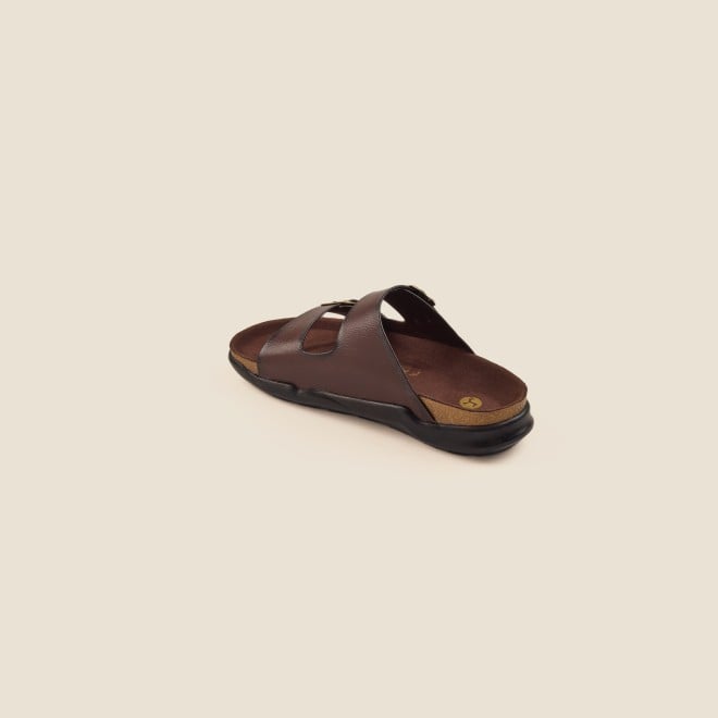 Mochi Men Brown Casual Slippers (SKU: 16-754-12-40)