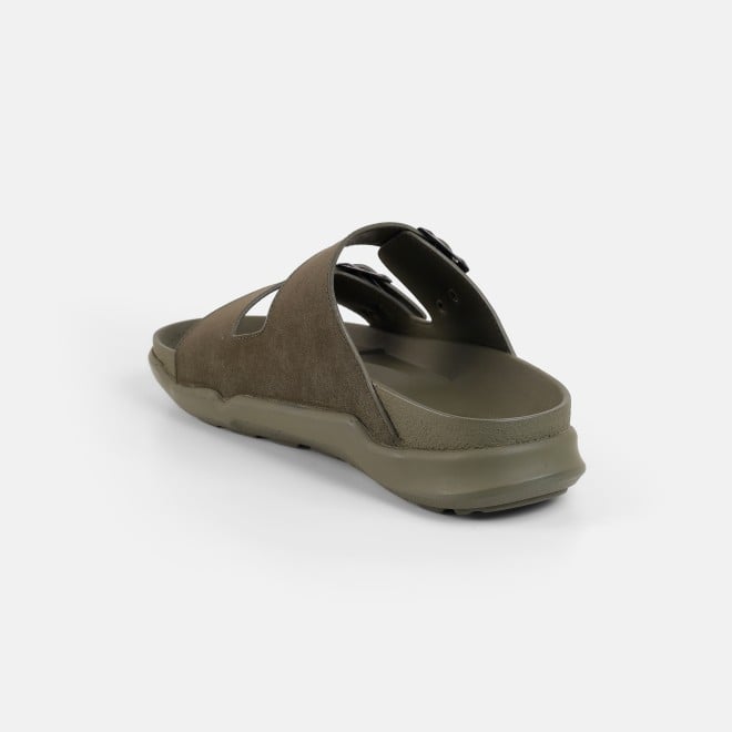 Mochi Men Green Casual Slippers (SKU: 16-754-21-40)