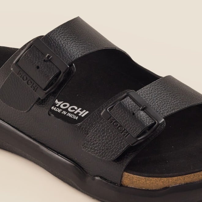 Mochi Men Black Casual Slippers (SKU: 16-754-11-40)