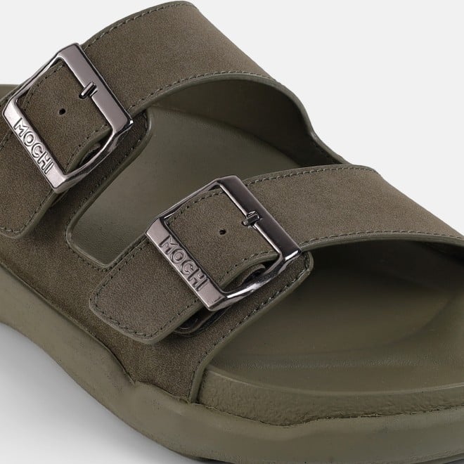 Mochi Men Green Casual Slippers (SKU: 16-754-21-40)