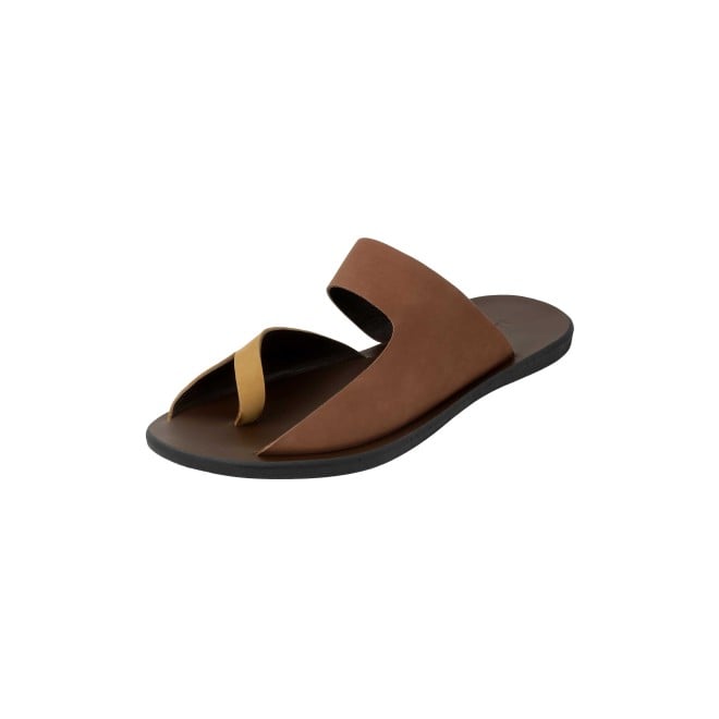 Mochi Men Brown Casual Slippers (SKU: 16-800130-12-39)
