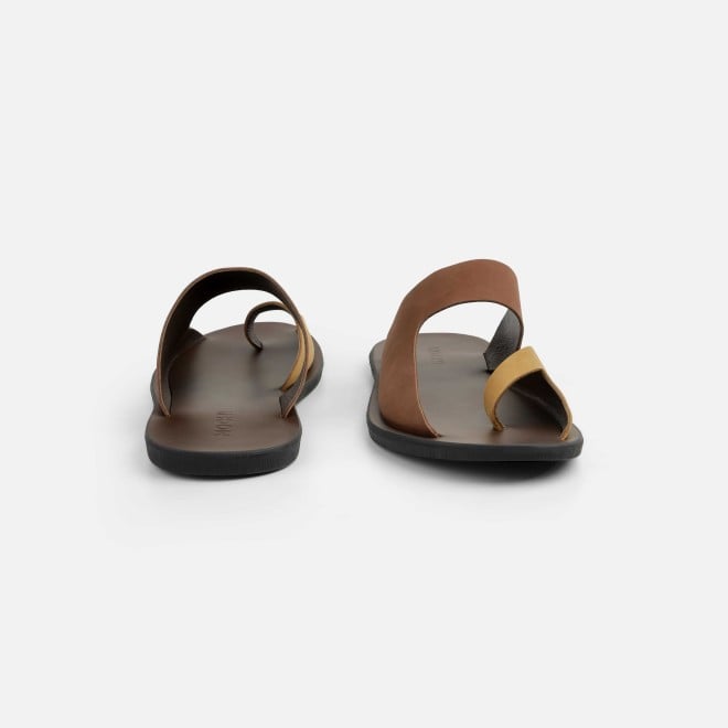 Mochi Men Brown Casual Slippers (SKU: 16-800130-12-39)