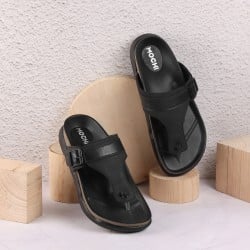 Men Black Casual Slippers