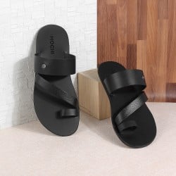 Men Black Casual Slippers