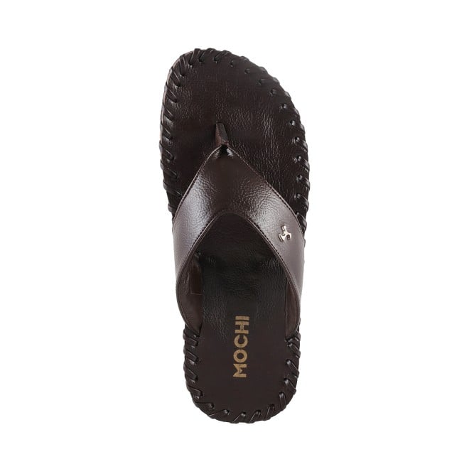 Mochi Men Brown Casual Slippers (SKU: 16-808498-12-39)